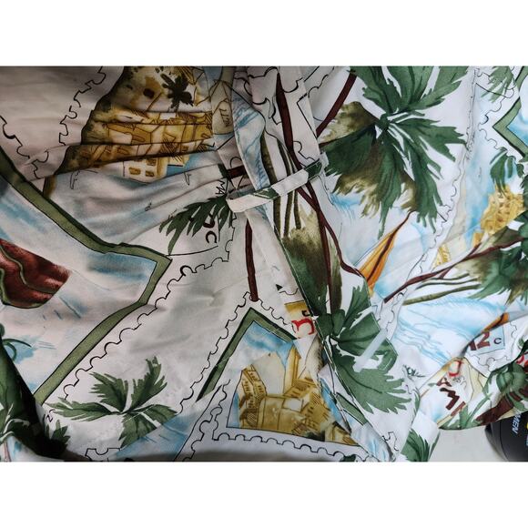 New Sheri Martin 16 Hawaii Tropical Island Fit Flare Post Card Travel DRESS - Picture 6 of 8